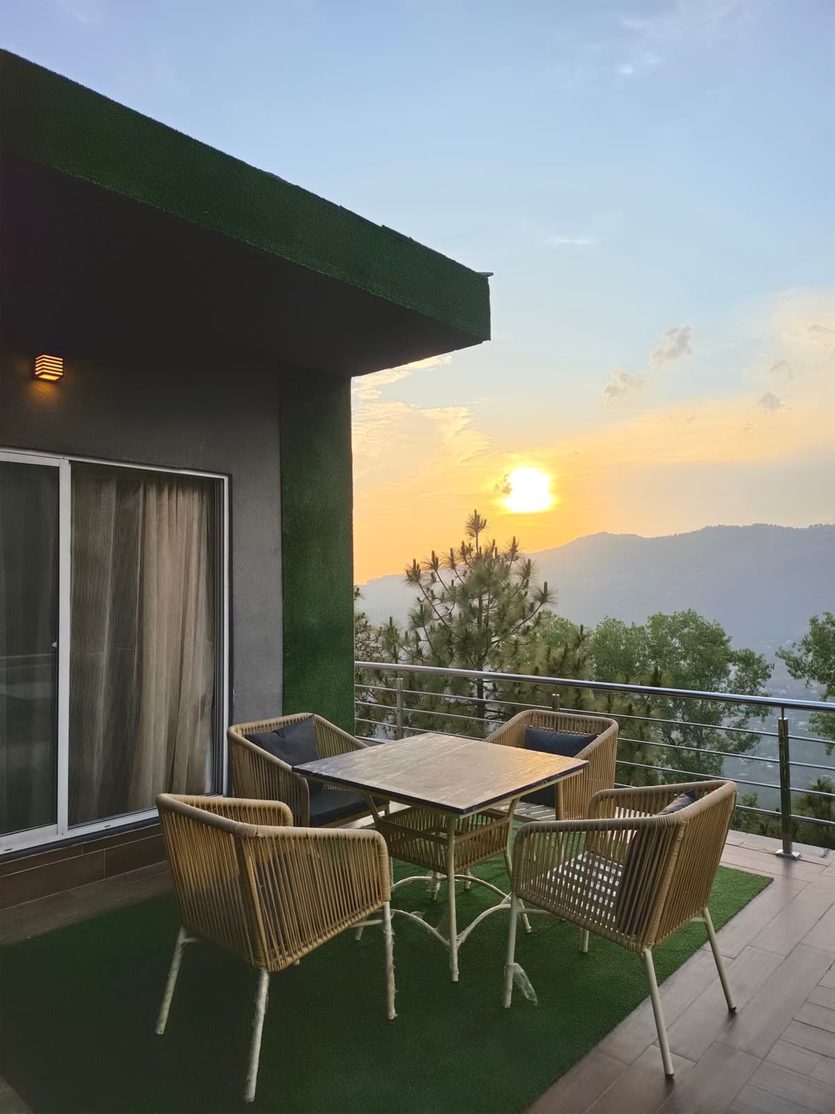 Balcony of The Grand Suite — apartment to rent at The Crib, Murree