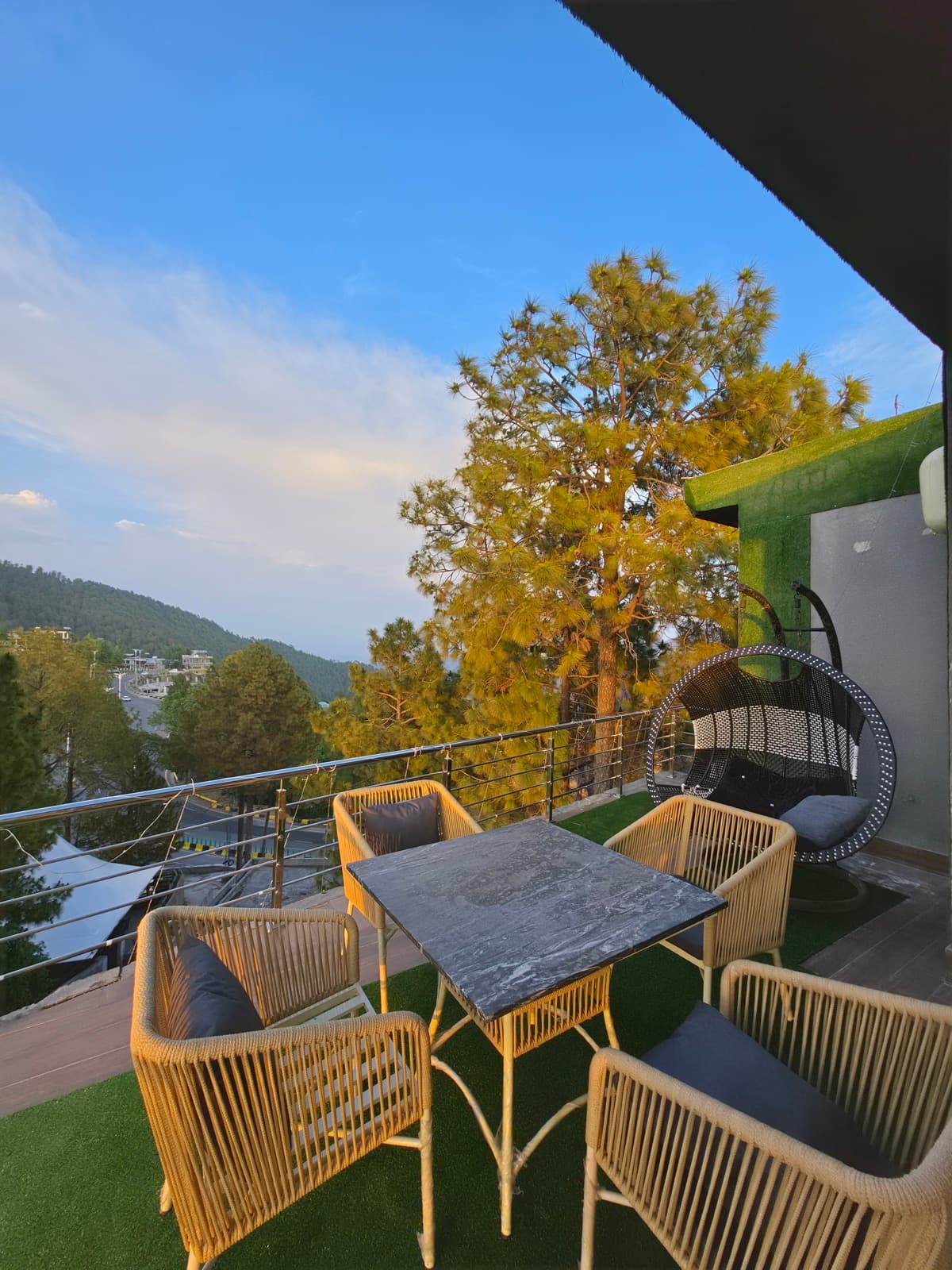 Balcony of The Grand Suite — apartment to rent at The Crib, Murree